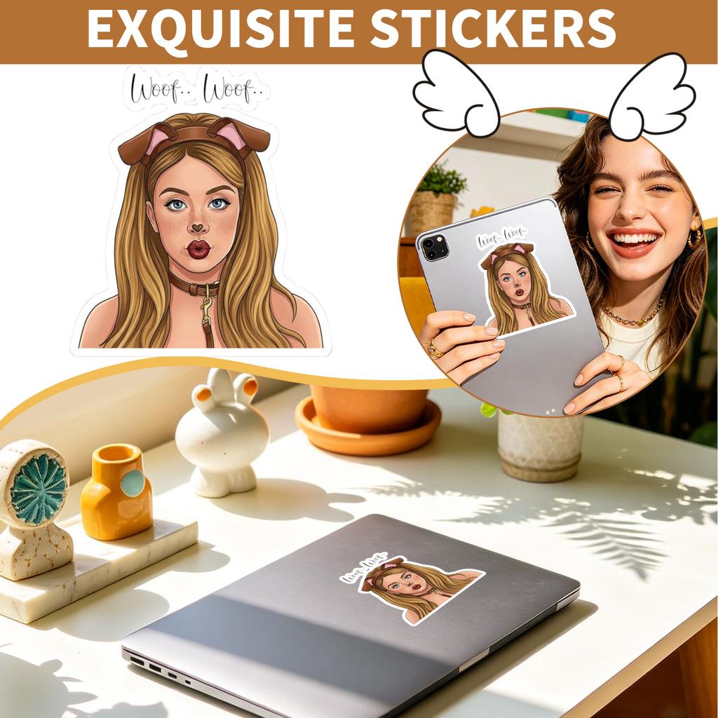 Fun Cartoon Character Stickers Scratch-Resistant Decorative Decals. Featuring Trendy, Unique Designs, Perfect For Laptops, Water Bottles, And Lug