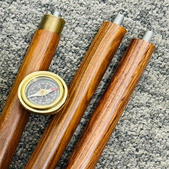 Brass Handle Compass Walking Stick, 91.44 Cm Gift for Gentleman's