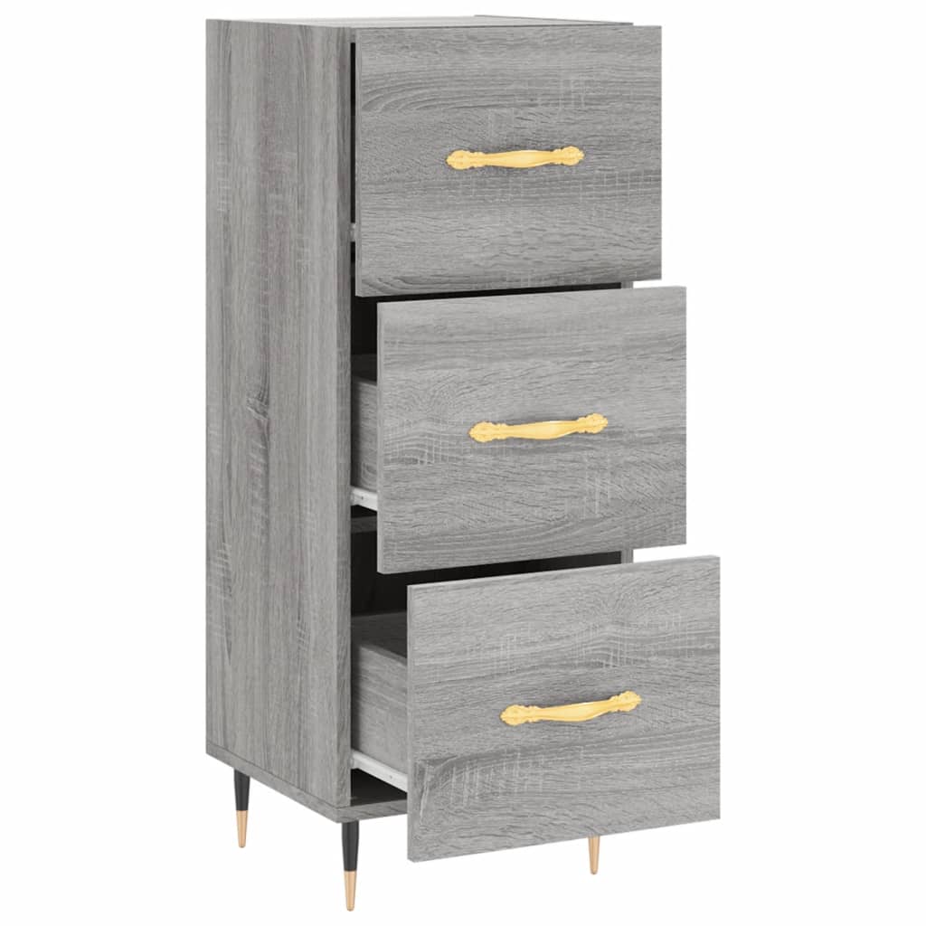 Gray Sonoma Sideboard 13.6 x 13.4 x 35.4 in (34.5 x 34 x 90 cm) Engineered Wood