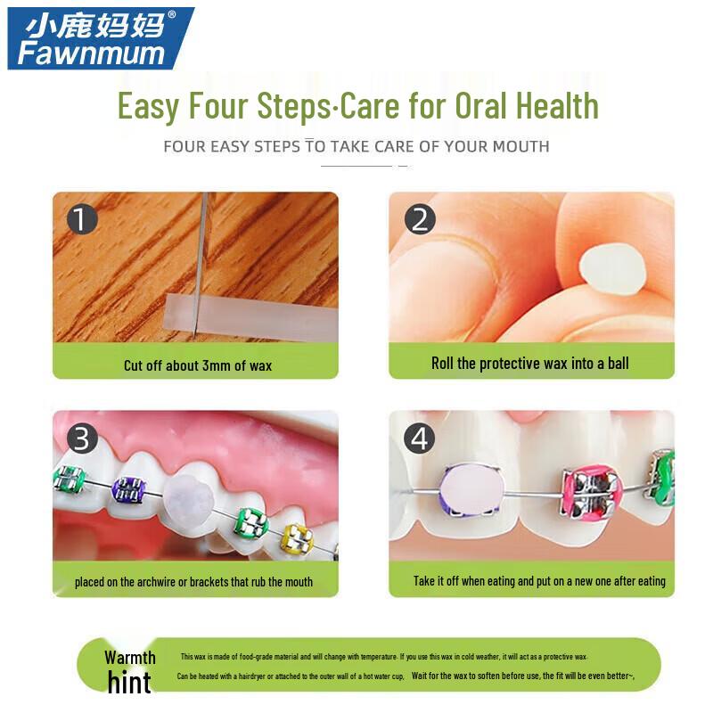 Little Deer Mom Orthodontic Wax with Wax Knife (Sweet Orange)