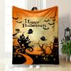 Halloween Haunted House with Pumpkins Patterned Flannel Blanket Perfect for the Bedroom Living Room, Sofa, or a Little Nap