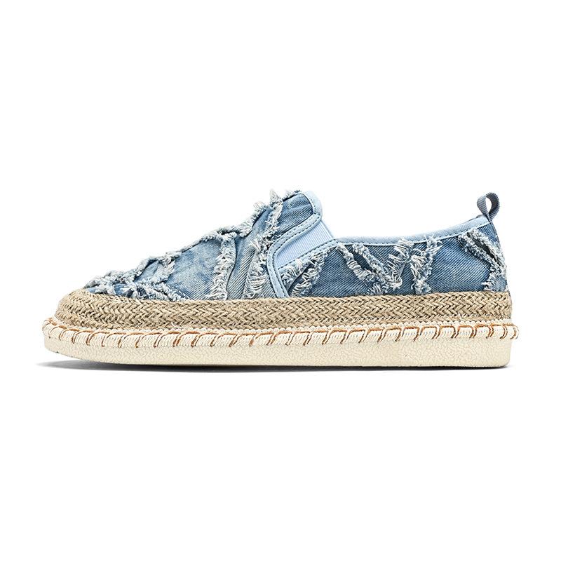 Summer One Foot Lazy Shoes Internet Celebrity Live Stream Trend Men'S Shoes Fashion Student Canvas Shoes Wear Casual Fisherman Shoes