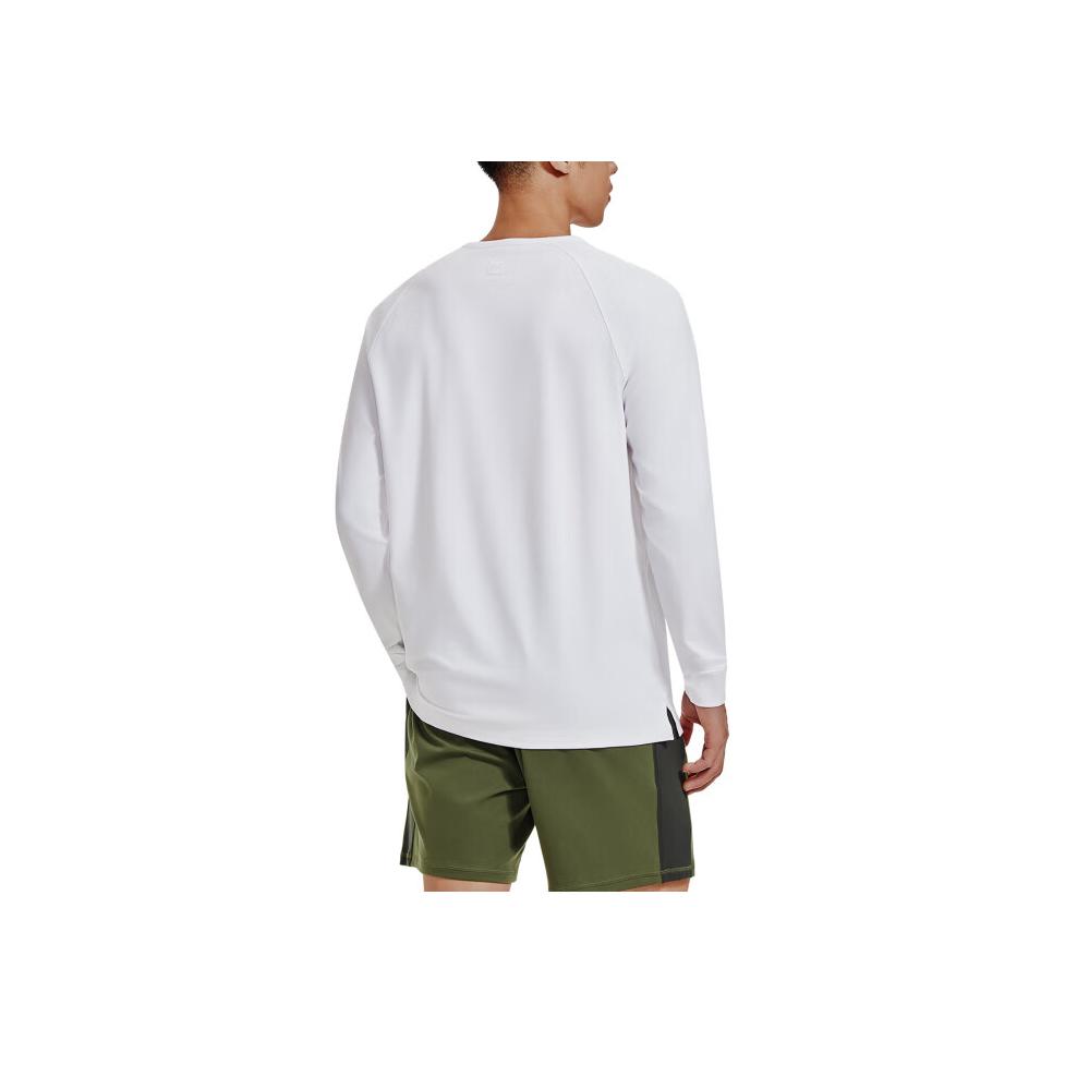 Under Armour Meridian Solid Color Training Versatile Crew Neck Long Sleeve T-Shirt Men Tops White 1378989-100