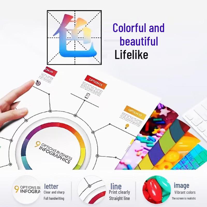 AnveloJ53 925 Color Ink Cartridge Set for HP 8120 Printer