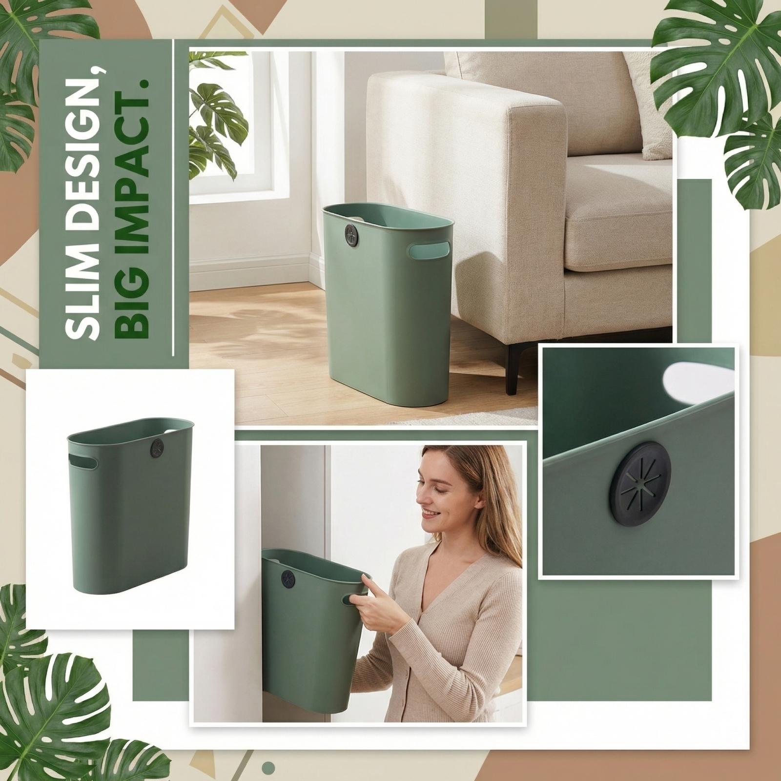 Crevice Trash Can, Household Living Room, Kitchen, Bathroom, Toilet, Narrow Crevice Trash Can One Size