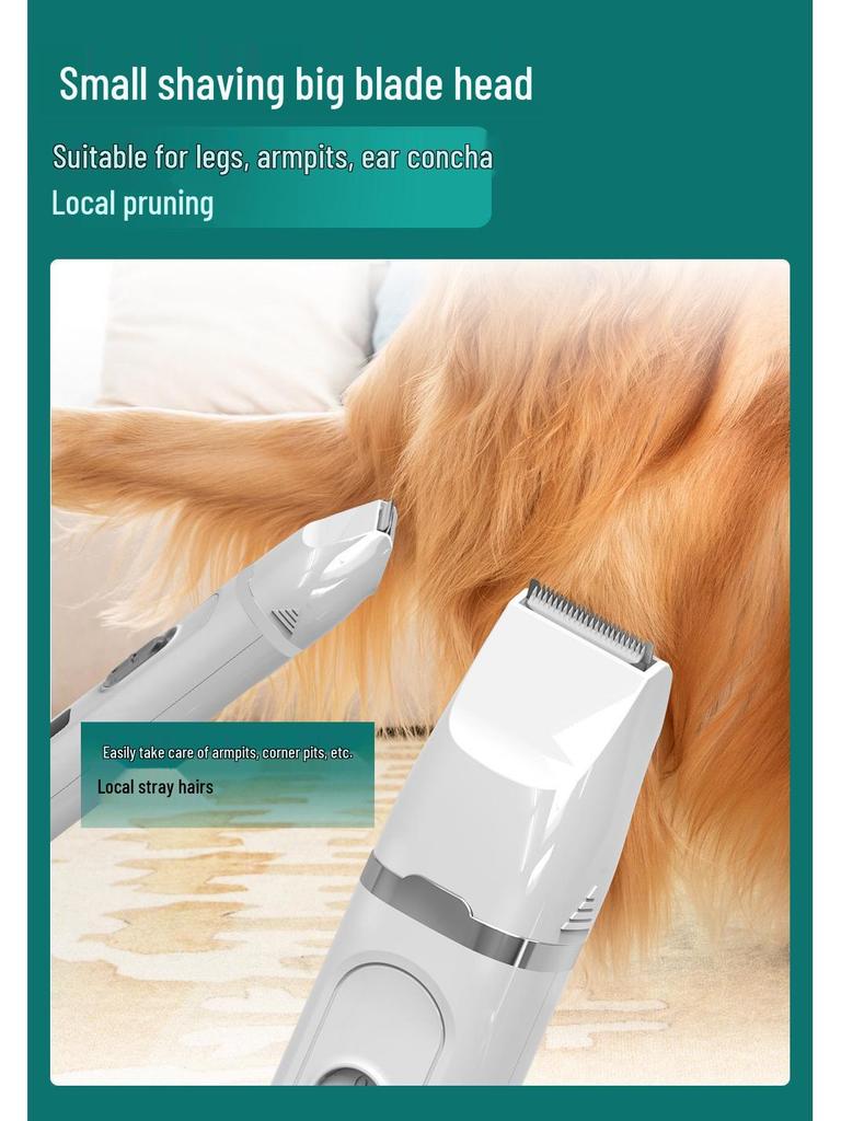 Digital Display Pet Nail Grinder & 4-in-1 Electric Shaver with USB Charging