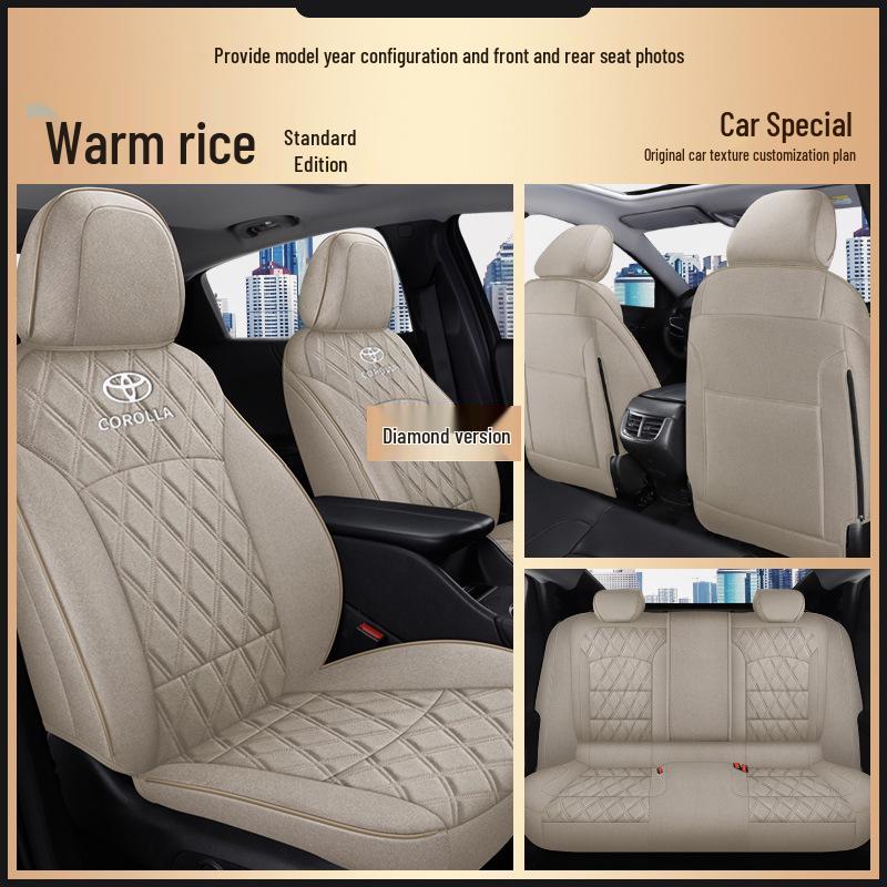 Toyota Corolla All-Season Linen Seat Covers, 5-Seat Full-Surround Design
