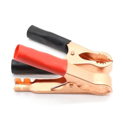 2pcs 50A Crocodile Clip 80mm Jacaré Clips Duráveis Bateria Teste Chumbo Clips