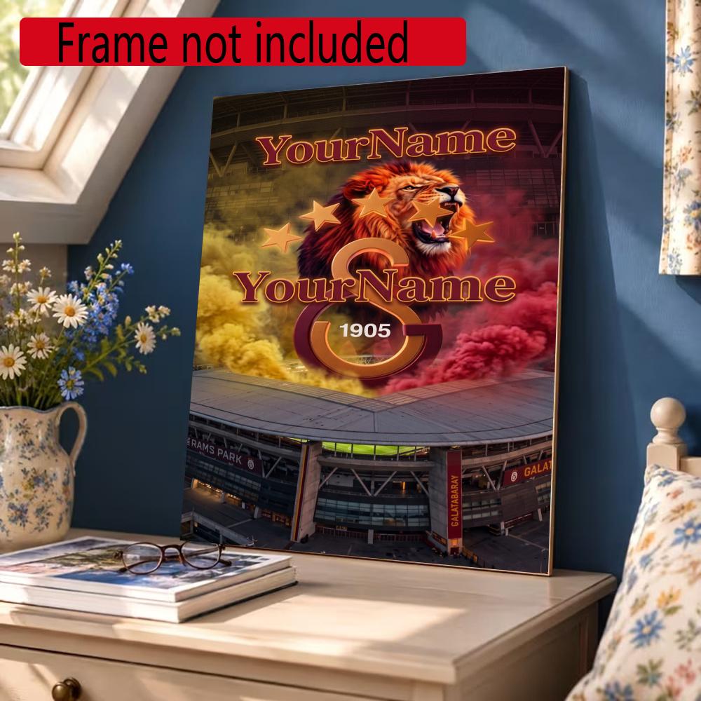 Galatasaray Customize Your Name Diamond Painting Round Diamond Diy Frameless Holiday Artwork Suitable For Home Office Wall Decoration