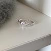 Xiaohongshu 925 Sterling Silver Exaggerated Plain Ring for Women – Simple, Luxurious, High-End Design.
