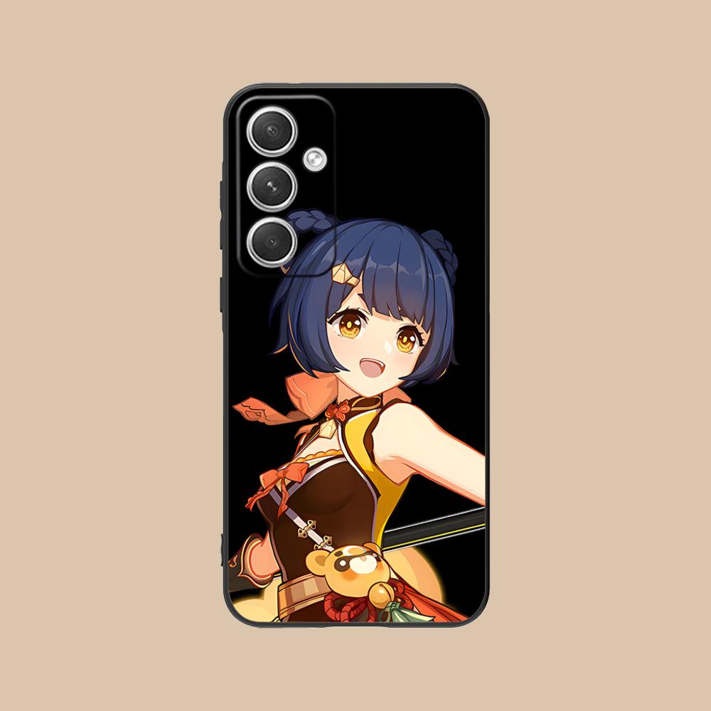 Game GI Xiangling Matte TPU Mobile Phone Case for Samsung Galaxy S26 S25 S24 S23 S22 S21 S20 Note20 Plus FE Ultra Colorful Cover