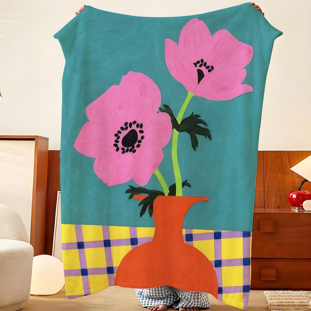 Artist S-Shotaro M-Murakami Throw Flannel Throw Blanket, Lightweight Cozy, Durable Washable Cute Cool