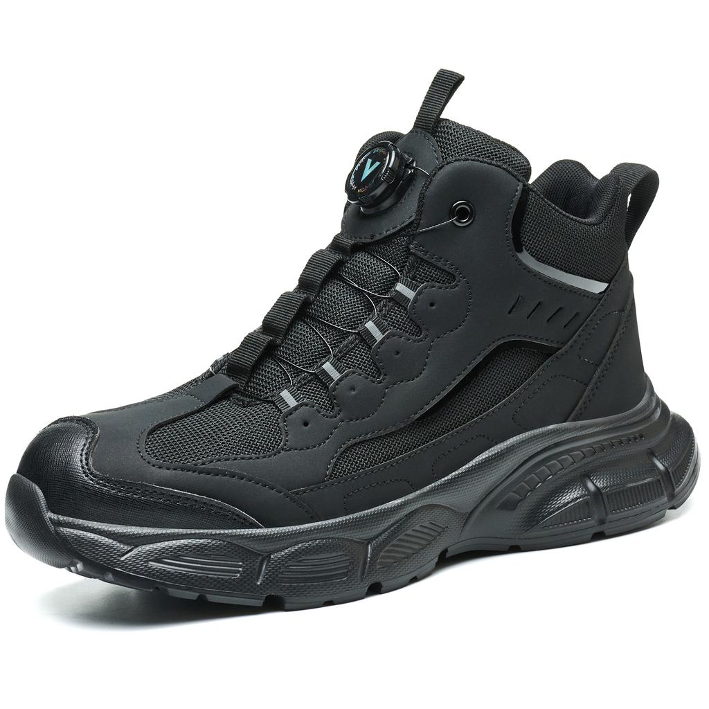 Obrotowy Przycisk Buty Bezpieczeństwa Buty Robocze 2026 Męskie Ochrona Czubka ze Stali Buty Ochronne Odporne na Zgniecenie Odporne na Przebicie Niszczalne Buty