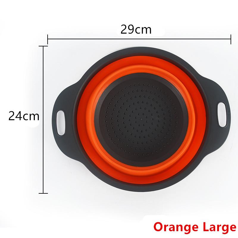 Silicone Drainage Basket Fruit and Vegetable Cleaning Fine Basket Foldable Filter Water Filter Foldable Drainage Kitchen Storage Tool for Home