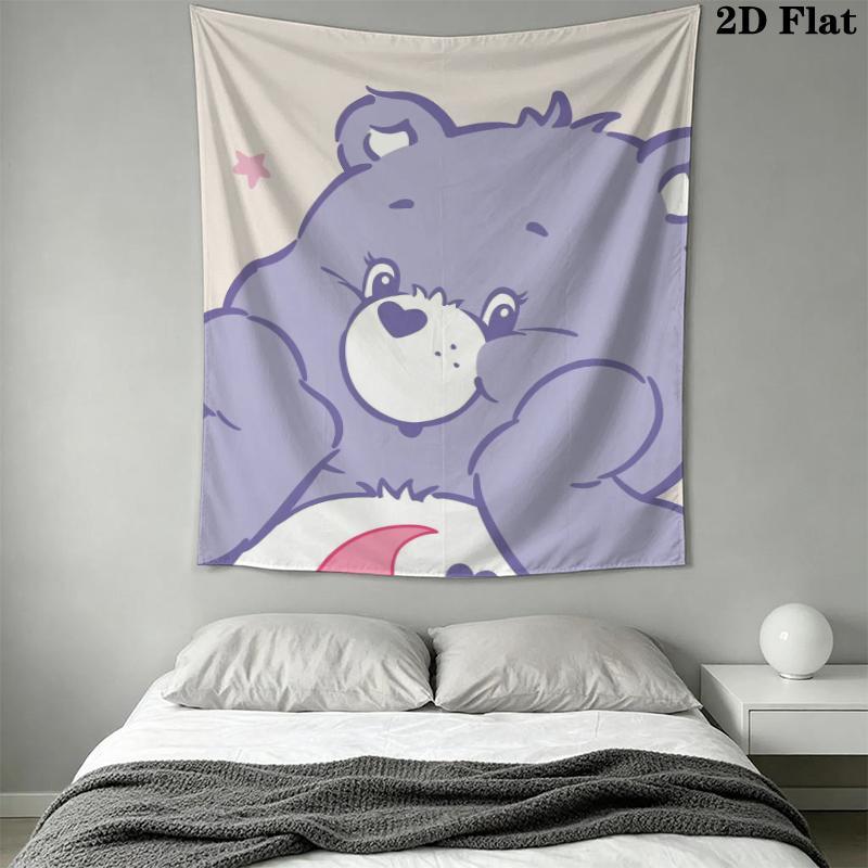 Care Bears Wall Tapestry Aesthetic Wall Hanging Printed Fabric Blanket Decorative Tapestries for Bedroom Living Room Home Decor