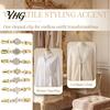 Dress Decor Accessories 2Pcs Vintage Sweater Clips for Women Girls, Retro Faux Pearl And Rhinestones Cardigan Clips, Elegant Fashionable Collar