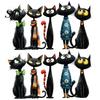 Easy Peel Glass Decals Halloween Cartoon Black Cat Static Sticker, PVC Window Decorative Removable Murals Decal, Waterproof Clings for Living Room
