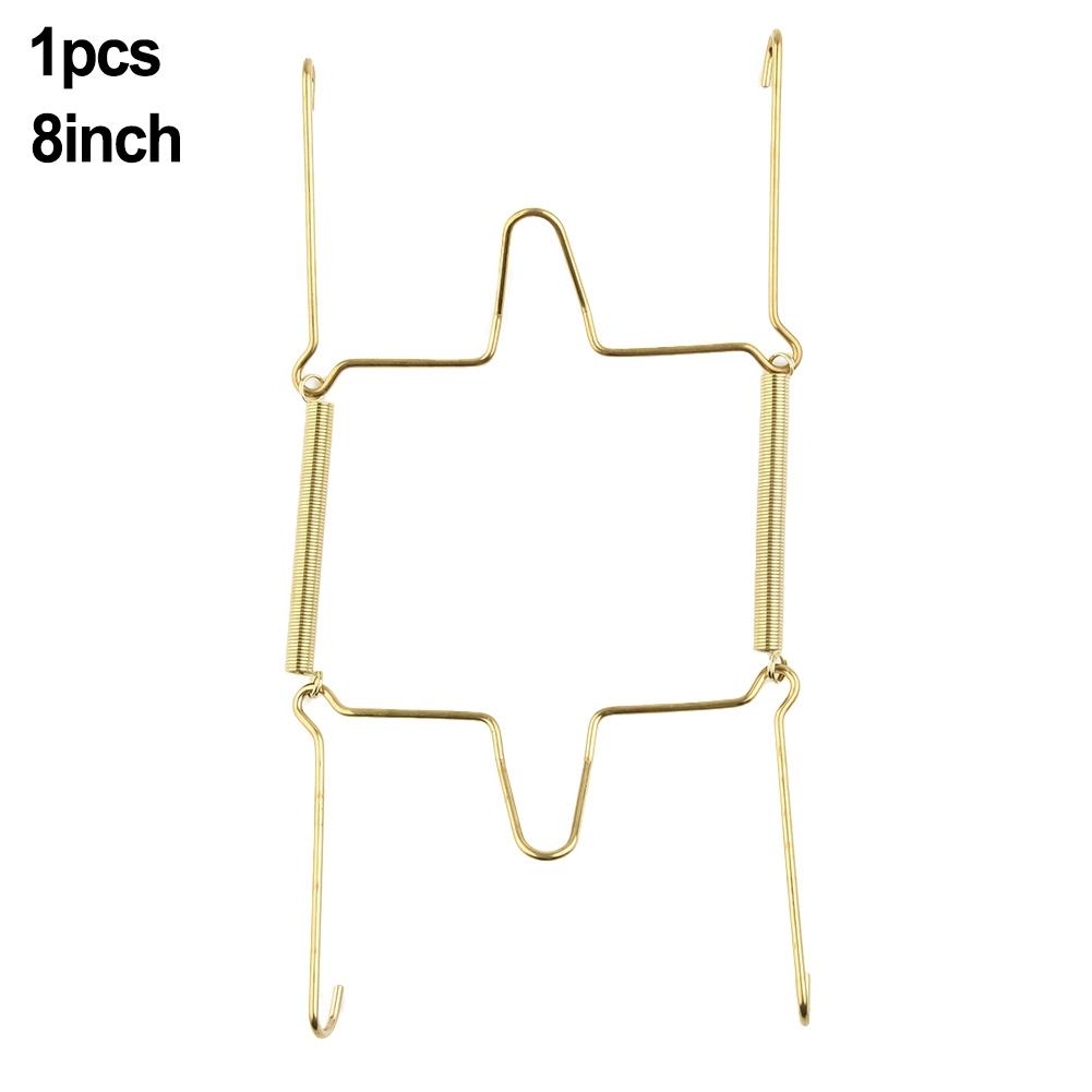 5 Sizes Wall Display Invisible Dish Hangers Adjustable Plate Spring Holder 1/5pc