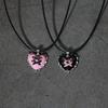 Gothic Liquid Heart Pendant Necklace Devil Eye Cross Choker Punk Devil Eye Clavicle Chain for Women Jewelry Accessories