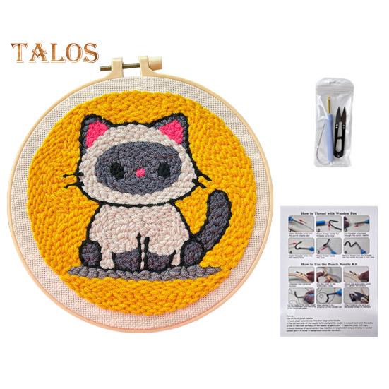 

1 комплект подставок для стаканов с иглами, набор для вышивки иглами, набор для рукоделия с пяльцами, пряжа, инструменты, инструкция для взрослых, начинающих, подставка для стаканов с животными и цветами English books