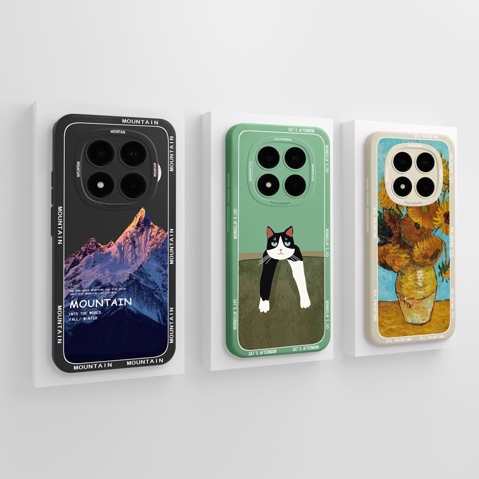Hülle Für Redmi Note 15 Pro Plus Künstlerischer Stil Vollständige Abdeckung Funda Für Redmi Note15 Hüllen Weicher Flüssigsilikon Handy-Schutz