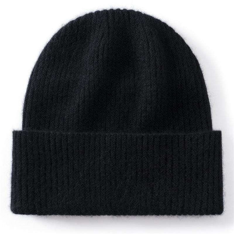Cashmere hat autumn and winter knitted hat men's and women's knitted hat thermal bag head knitted hat new thermal knitted hat