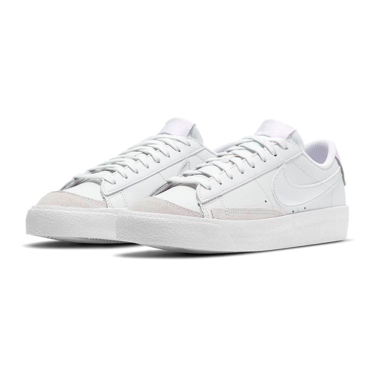 Nike Blazer Low 77 GS Platinum Tint Metallic Silver Kids Sneakers White Light-Violet DA4074-003