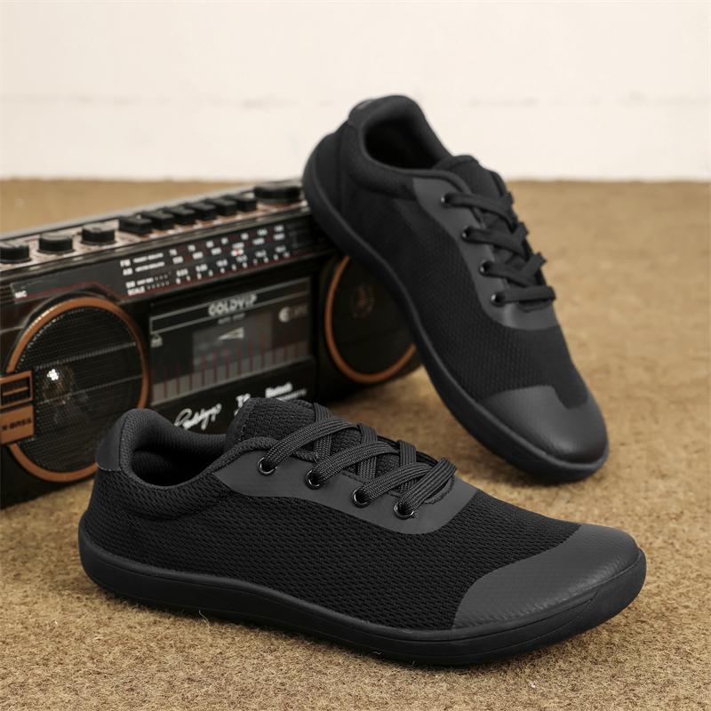 Nuove scarpe unisex più larghe in rete traspirante da uomo a piedi nudi con punta larga, scarpe basse di marca, suola morbida a goccia zero, scarpe da ginnastica con punta larga, taglia grande