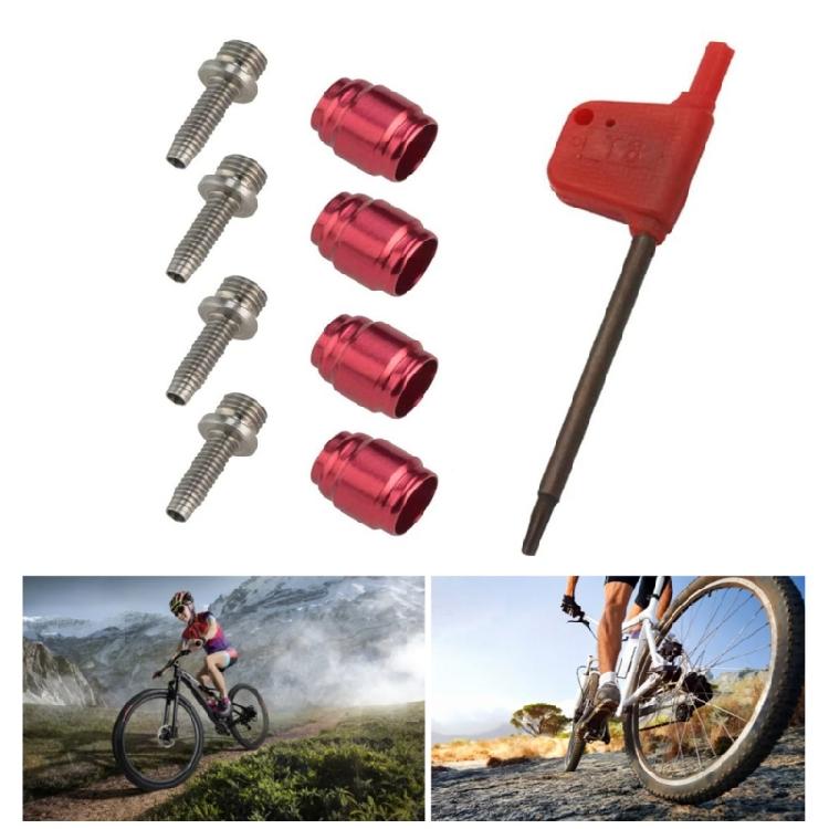 4Set Bicycles Brake Tubing Connecting Insert Kits Hose Hydraulic Disc Brake Quick Insert Oil Needle Tubing Head Set