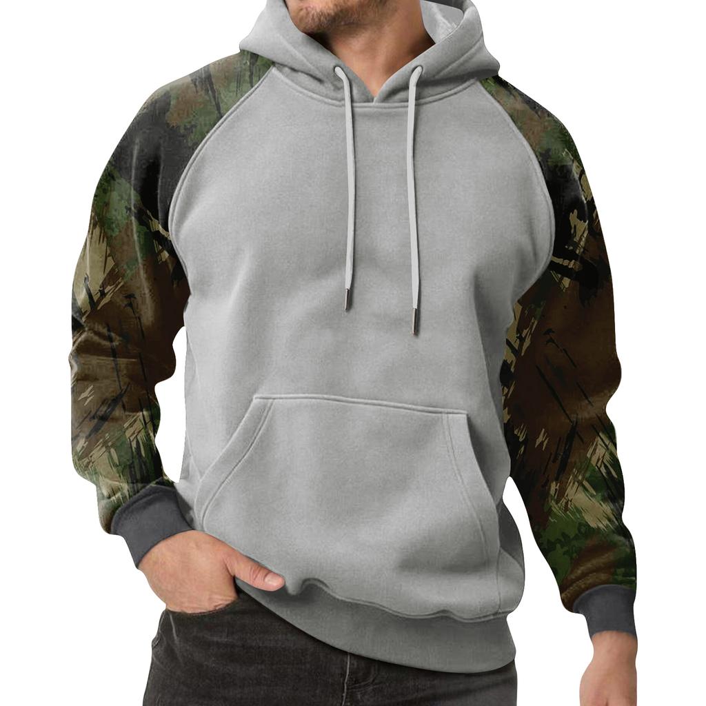 Men's Camouflage Sweatshirt Hoodie Men's Sports Large Size Casual Sweatshirt