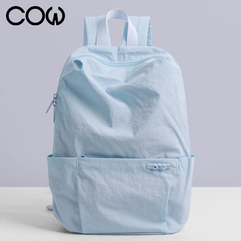 COW Glacier Blue Large Capacity Lightweight Casual Travel Backpack for Women Students
