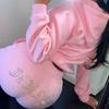 Gym Sets Women's Fashion Loose Hooded Suits Solid Color Sports Wear Hoodie Long Pants Suit