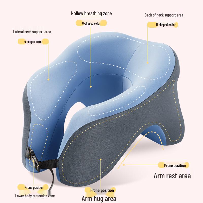 U-shaped Multi-functional Memory Foam Nap Pillow for Desk or Travel