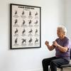 Chair Exercise Poster Seated Workout Chart Gentle Chair Yoga Movements Low Impact Exercise Guide for Seniors Beginners