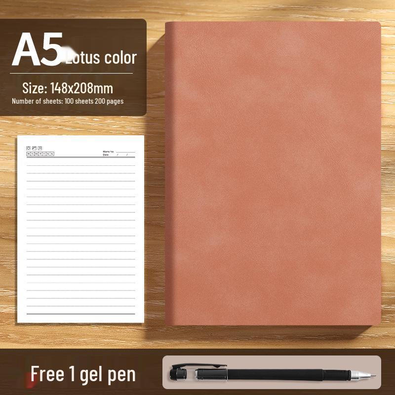 A5 Custom Office Notepad: Business Meeting Record Book, Thickened and Logo Printable