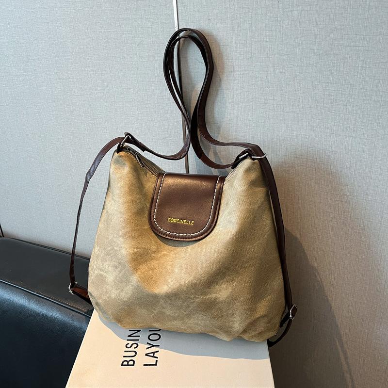 

2025 new fashion trend double shoulder casual large-capacity bag autumn and winter foreign style niche design single shoulder tote bag