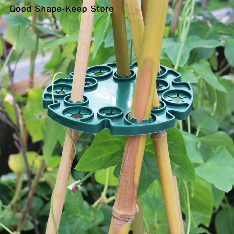 dailyGarden Trellis Plastic Connectors for Plant Support Durable Vine Pole Holder for Bamboo Stakes Outdoor Climbing Frame