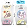 500 Pictures/roll Roll Sticker Tape Cartoon Heartwarming Puppy Sticker Hand Account Material Decorative Envelope Sticker