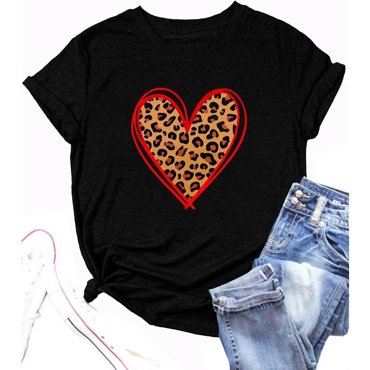Valentines Day Shirts for Women Cute Love HearT shirts 4XL