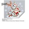 Christmas Window Decals for Home Xmas Tree Santa Sticker, Static Cling Snowy Elk Sticker Decal, Removable Waterproof PVC Decal Glass Doors Windows