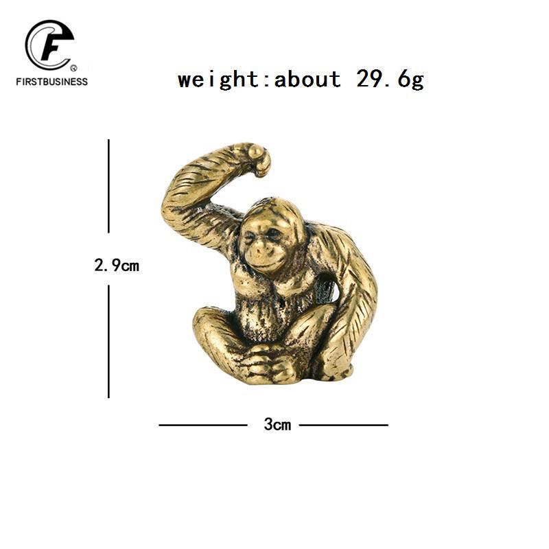 Ретро-орнамент в форме гориллы Винтажная скульптура животного Настольное украшение Миниатюра Для дома Офиса Настольная украшение Подарок