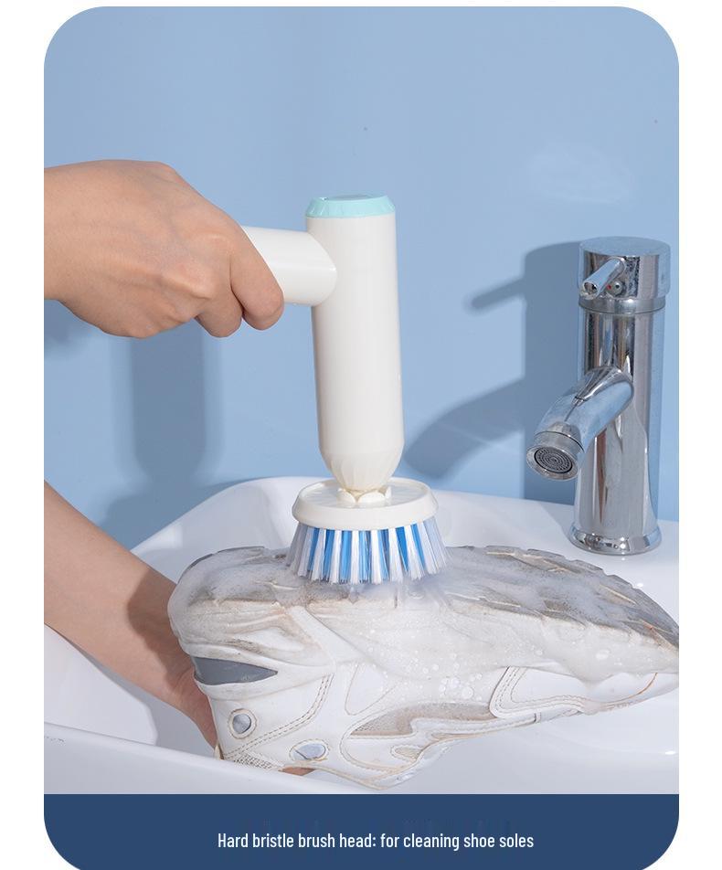 Multifunctional Electric Shoe Cleaning Brush with Soft Bristles for Safe, Automated Shoe Care
