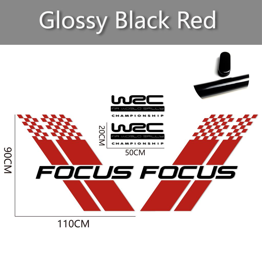 Samochodowe Naklejki na Obie Strony Nadwozia Stylowy Sportowy Styl Wyścigowy Auto Naklejka z Folii Winylowej Pasuje Do Ford Focus 2 3 MK2 MK3 Akcesoria Samochodowe