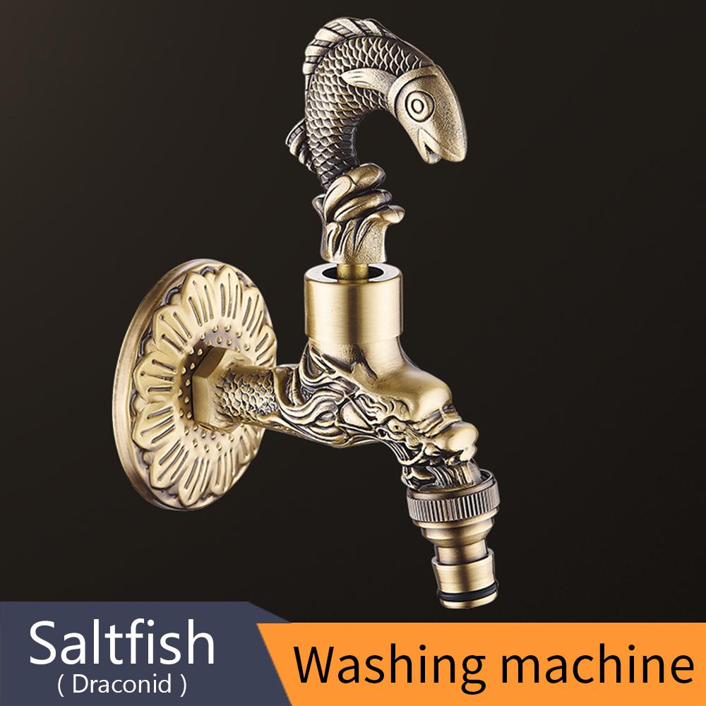 Bidcock Faucet Antique Bronze Dragon Carved Tap Bathroom Mop Faucet Washing Machine Faucet Outdoor Faucet For Garden 811573