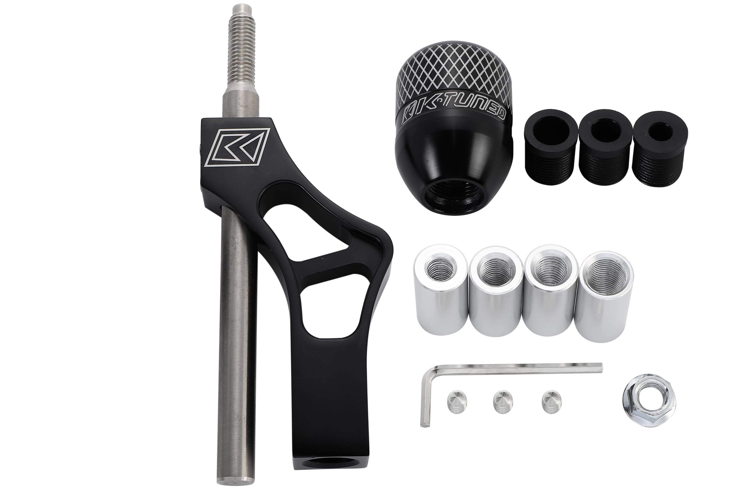 

Aluminum Alloy Shift Knob Extension for Trucks and Light Manual Long Adjustable Gear Lever Quick Universal Fit Vehicles, Transmission, Adapter, чёрный