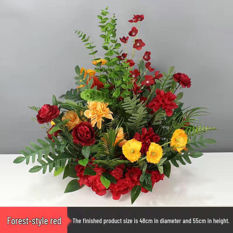 Geometric Square Frame Flower Stand for Weddings - Wrought Iron Artificial Flower Decor
