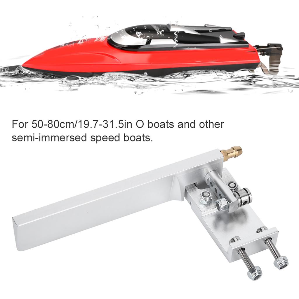 Ship Model Aluminium Alloy Suction Water Rudder RC Boat Semiimmersed Boat 95mm Silver