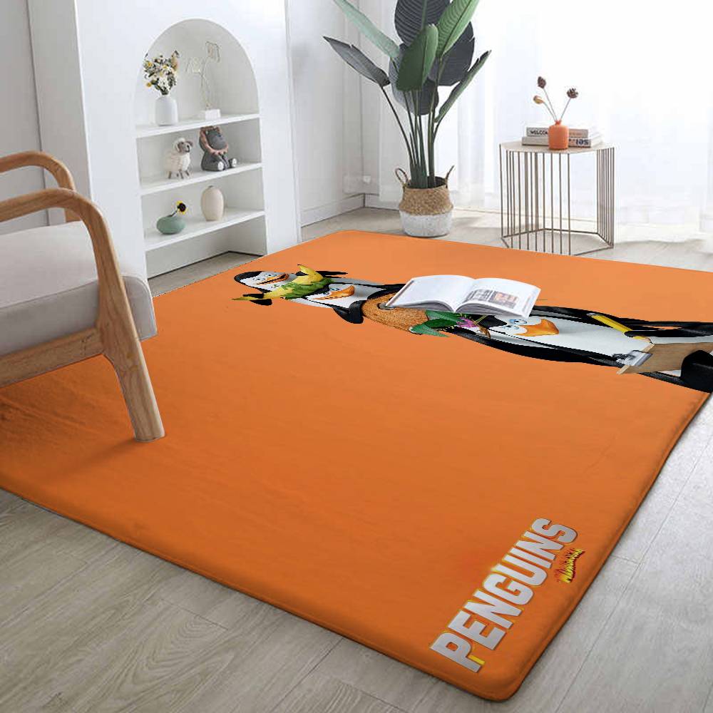 The P-Penguins Of Madagascar Floor Mat Bathroom Absorbent Mat Simple Door Dirt-resistant Mat Home Kitchen Mat Foot Mat Entry Mat