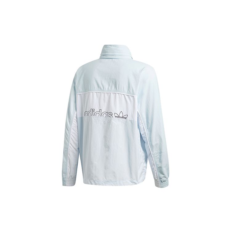 Adidas Originals Trefoil D TT 2 Retro Tracksuit Jacket With Stand Collar Men Outerwear Light-Sky-Blue FM2271