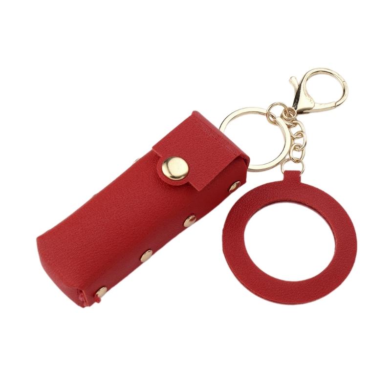 

Stylish and Durable PU Lipstick Pouch Lip Balm Holder Organizer Perfect for Travel or Daily Use червоний